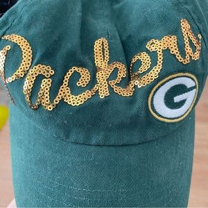 NWOT Sequin Womens Greenbay Packers Adjustable Ball Cap NFL Gear Make an offer!